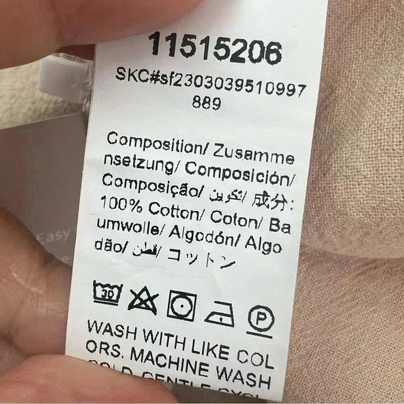 Emery Rose Neutral Color Romper Sides Pockets  Patch Pocket Back V-Neckline 2XL‎ - Picture 8 of 13